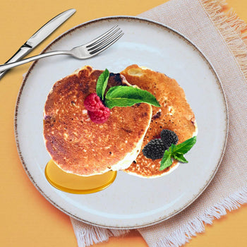 Breakfast - Vegan Raspberry Pancakes